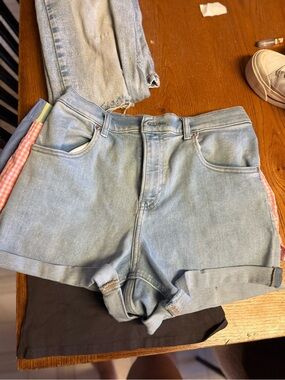Express Light Blue Denim Jean Shorts
